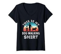 Mujer Este es mi Perro Caminando Camiseta Cuello V