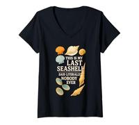 Mujer Este es mi último caparazón Divertido humor de bombardeo Sheller Camiseta Cuello V