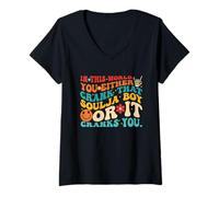Mujer Este mundo o haces girar ese chico Soulja o te pone en marcha Camiseta Cuello V