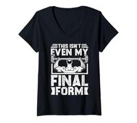 Mujer Este ni siquiera es mi diseño de entrenamiento de forma final Camiseta Cuello V