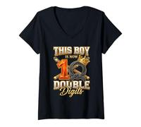 Mujer Este niño es Ahora Artes Marciales de Dos dígitos 10 cumpleaños Camiseta Cuello V