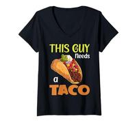 Mujer Este tipo necesita un taco Camiseta Cuello V