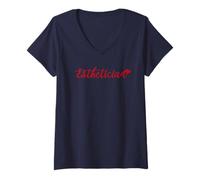Mujer Esteticista Terapeuta de la Piel Regalos Esteticista Graduación Camiseta Cuello V