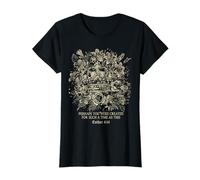 Mujer Esther Cuatro Catorce Fe Cristiana Corona Floral Reina Camiseta