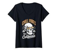 Mujer Estilo Chill Summer California Vibes Camiseta Cuello V