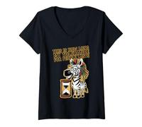 Mujer Esto es cuánto Dura mi tolerancia hacia la Gente Meme Rasta Camiseta Cuello V