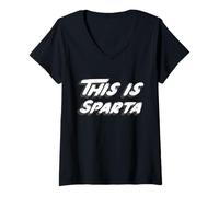 Mujer Esto es Esparta | Grecia Guerra Griega Película Camiseta Cuello V