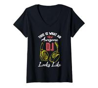 Mujer Esto es lo Que da un Aspecto Atractivo de DJ. Camiseta Cuello V