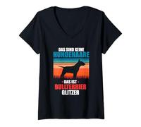 Mujer Estos no Son pelos de Perro, eso es Brillo Bull Terrier Camiseta Cuello V
