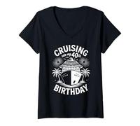 Mujer Estoy a punto de cumplir 40 años Camiseta Cuello V