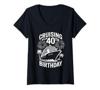 Mujer Estoy a punto de cumplir 40 años Camiseta Cuello V