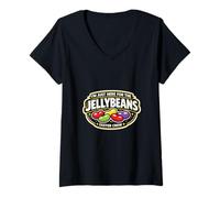 Mujer Estoy aquí para los Dulces de Pascua Divertido Humor de Caramelo de Pascua Camiseta Cuello V