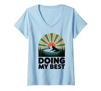 Mujer Estoy Haciendo lo Mejor Posible Camiseta Cuello V