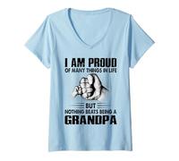 Mujer Estoy Orgulloso de Muchas Cosas La Vida Nada Mejor Que ser Abuelo Camiseta Cuello V