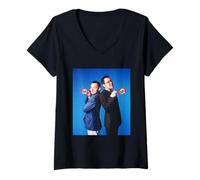 Mujer Estrellas Fugaces Vic Reeves & Bob Mortimer Comedy Duo Camiseta Cuello V