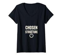 Mujer Estructura Elegida Camiseta Cuello V