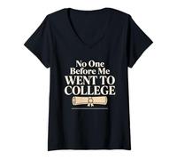 Mujer Estudiante Universitario de Primera generación Primero en el Orgullo Familiar Camiseta Cuello V
