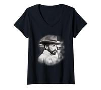 Mujer Ethiopian Emperor Young Haile Selassie Face Rasta Camiseta Cuello V