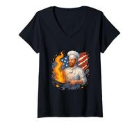 Mujer Ética de Trabajo culinario del Chef Americano Camiseta Cuello V