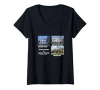 Mujer Eufaula Alabama Kendall Manor Fendall Hall Mansión más Corta Camiseta Cuello V