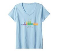 Mujer Europa Francia Strasburg French Riviera Vacation Souvenir tee Camiseta Cuello V