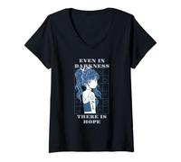 Mujer Even In Darkness There Is Hope - Citas de Anime Retro Camiseta Cuello V
