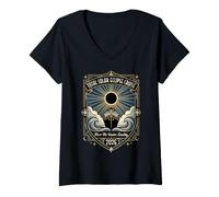 Mujer Evento del Crucero 2026 del Eclipse Solar Meet Me Under Totality Camiseta Cuello V