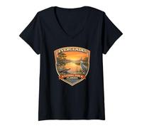 Mujer Everglades National Park Florida Wetlands - Recuerdo novedoso Camiseta Cuello V
