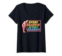 Mujer Every Season Is Golf Season Golfer Sports Hobby Camiseta Cuello V