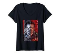 Mujer Evil Dead II Ash Posesión demoníaca Horror Halloween Camiseta Cuello V