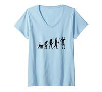 Mujer Evolución de los Helados Sundaes Ice Cream Maker Camiseta Cuello V