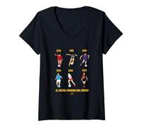 Mujer Evolución de Maradona Camiseta Cuello V