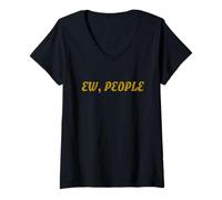 Mujer EW People Funny Introvert Quote Camiseta Cuello V