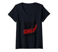 Mujer éxito es mi única opción Lettering inspiración motivación Camiseta Cuello V