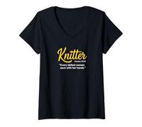 Mujer Éxodo 35 25 | Regalo para Knitter Christian Crochet Camiseta Cuello V