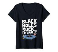 Mujer Exploración cósmica y Maravillas del Espacio Exterior Camiseta Cuello V