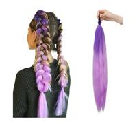 Mujer Extensión de peluca cola caballo sintética con trenza boxeo color y banda elástica Embellecer(B47)