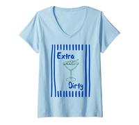 Mujer Extra Dirty Martini cóctel Viejo Dinero Estético Martini Camiseta Cuello V