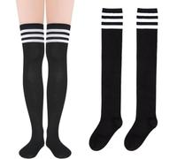 Mujer Extra Largos Medias de Muslo Hasta Rodilla Casual Sobre la Rodilla Medias Altas de Muslo Calcetines Largos de Algodón Cosplay Casual Sobre la Rodilla Medias Hasta el Muslo (70CM)