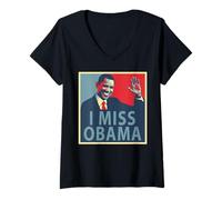 Mujer Extraño Barack Obama Camiseta Cuello V