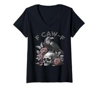 Mujer f-Caw-f Crow Humorous Graphic T For Men Women Camiseta Cuello V
