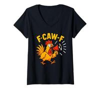 Mujer F-Caw-F Fcawf Funny Chicken Adult Humor Animal Men Women Camiseta Cuello V