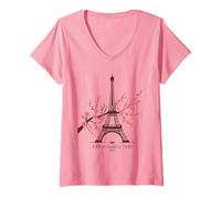 Mujer Fabuloso Viaje DE Chicas A PARÍS 2026 Vacaciones Hermanas Vuelo Atrevido Camiseta Cuello V