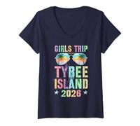 Mujer Fabuloso Viaje NIÑAS Tybee Island 2026 Viajes Playa Camiseta Cuello V
