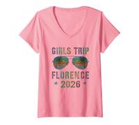 Mujer Fabuloso Viaje para NIÑAS Florencia 2026 Vacay Vacay Travel Camiseta Cuello V