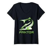 Mujer Factor de perturbación: diseño de Frase Genial Pescador Isla de Pesca Camiseta Cuello V