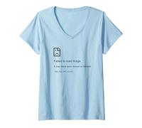 Mujer Failed to Load Image - Programmer Funny PC Error Graphic Camiseta Cuello V