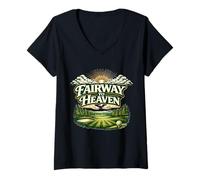 Mujer Fairway To Heaven Golf - Vintage Retro para Golfistas Hombre Cueva Camiseta Cuello V