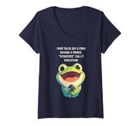 Mujer Fairy Tales Say a Frog Became a Prince - Christian Creation Camiseta Cuello V