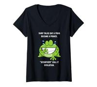 Mujer Fairy Tales Say a Frog Became a Prince - Christian Creation Camiseta Cuello V